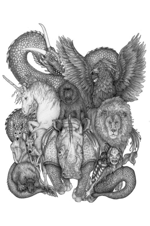 The Impossible Menagerie by Ella Mazur wall art