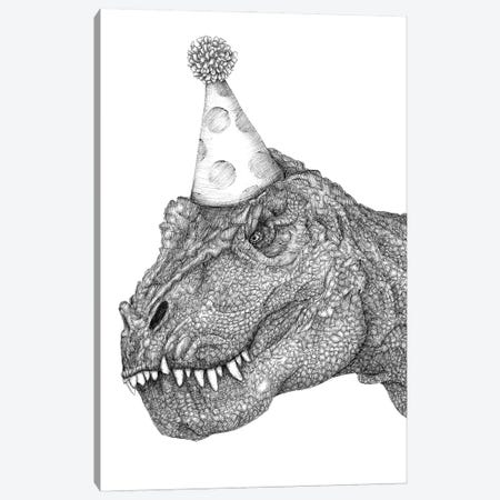 Party Dinosaur Canvas Print #EMZ64} by Ella Mazur Art Print