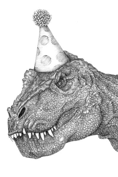 Kids Dinosaur Art: Party Dinosaur by Ella Mazur