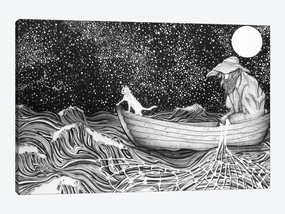 The Fisherman's Companion by Ella Mazur 1-piece Canvas Art Print