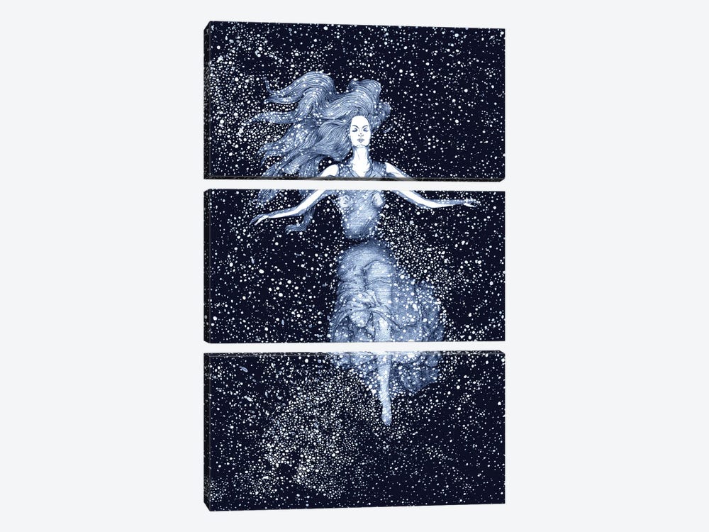 Starlight Swimmer by Ella Mazur 3-piece Art Print
