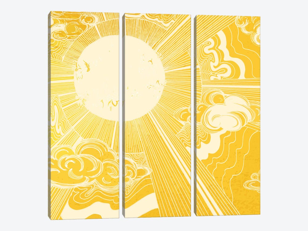 Solar Flare by Ella Mazur 3-piece Canvas Wall Art
