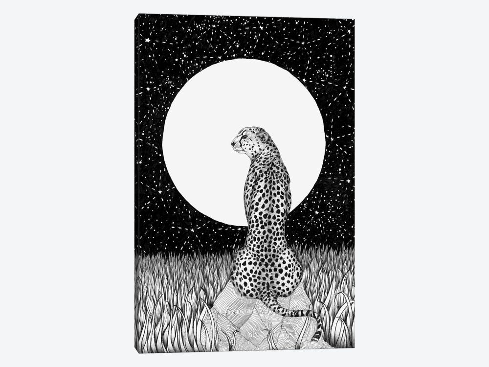 Cheetah Moon by Ella Mazur 1-piece Canvas Wall Art