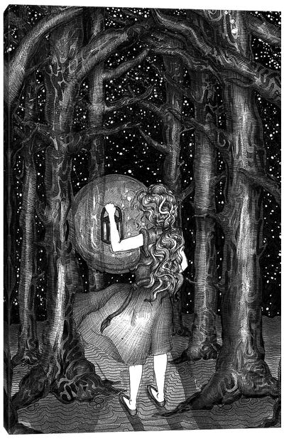 Lost In The Woods Canvas Art Print - Ella Mazur