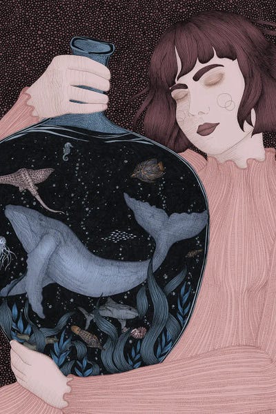 Portable Ocean Colour Version by Ella Mazur canvas print