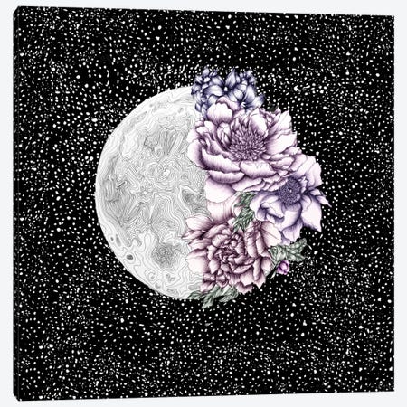Moon Abloom Colour Canvas Print #EMZ86} by Ella Mazur Canvas Art Print