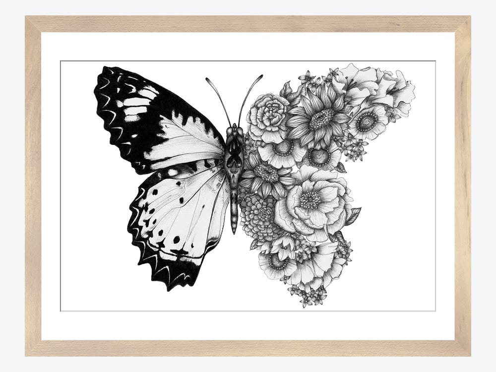 Handmade Oil Painting Original Textured Butterfly Oil Painting On Canv –  Blk Moon Shop