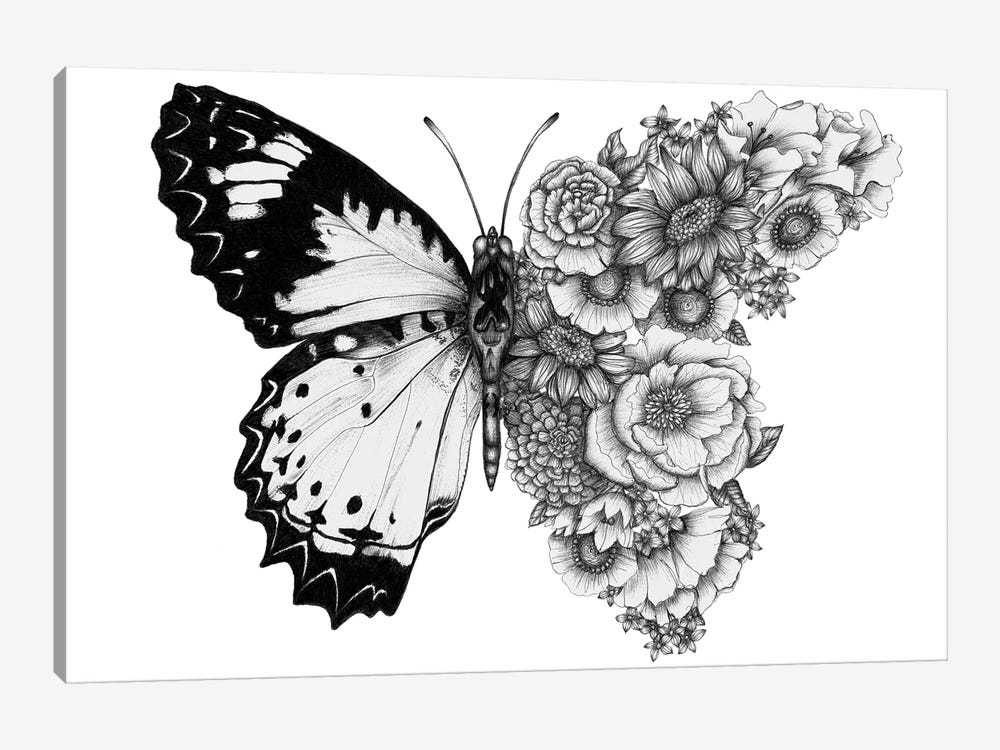Butterfly In Bloom by Ella Mazur 1-piece Art Print