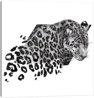 Cosmic Leopard Canvas Art Print - Embellished Animals
