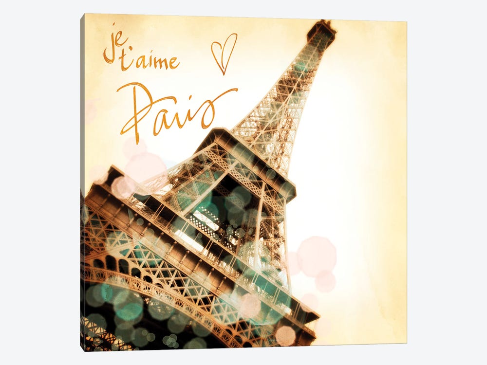 Je, t'aime Paris II by Emily Navas 1-piece Canvas Print