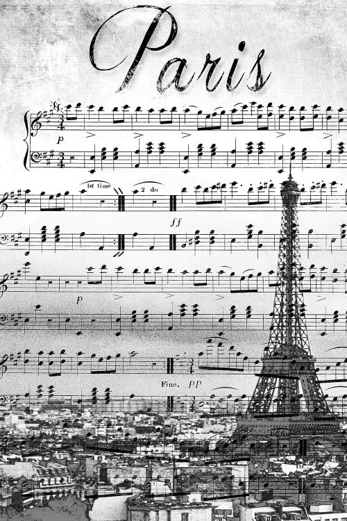 Musical Paris by Emily Navas wall art