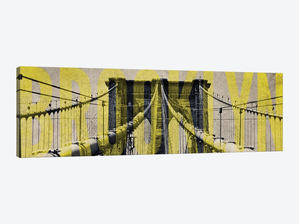 Brooklyn Bridge Type by Emily Navas 1-piece Canvas Art Print