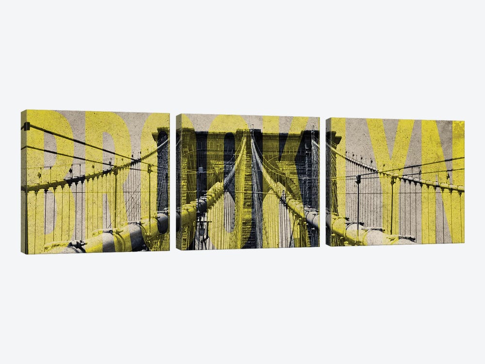 Brooklyn Bridge Type by Emily Navas 3-piece Art Print