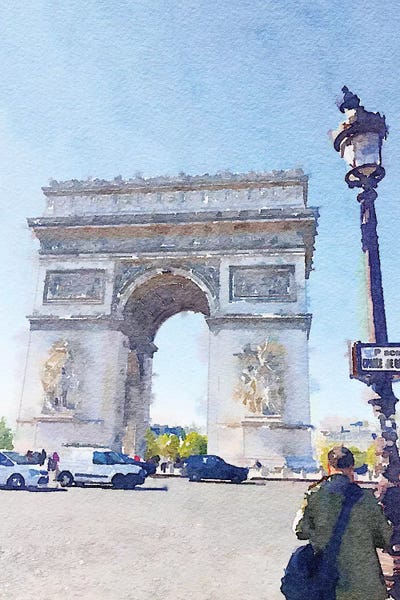 Emily Navas: Watercolor Streets of Paris I by Emily Navas