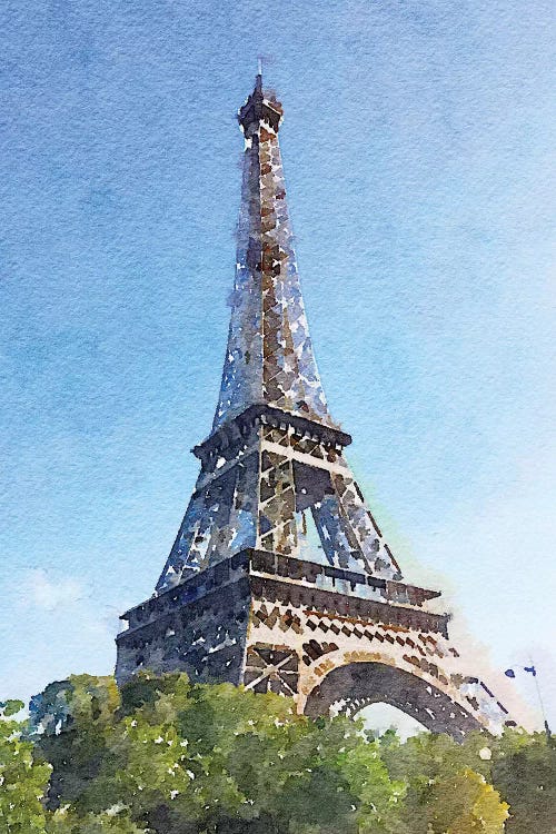 Watercolor Streets of Paris II by Emily Navas wall art