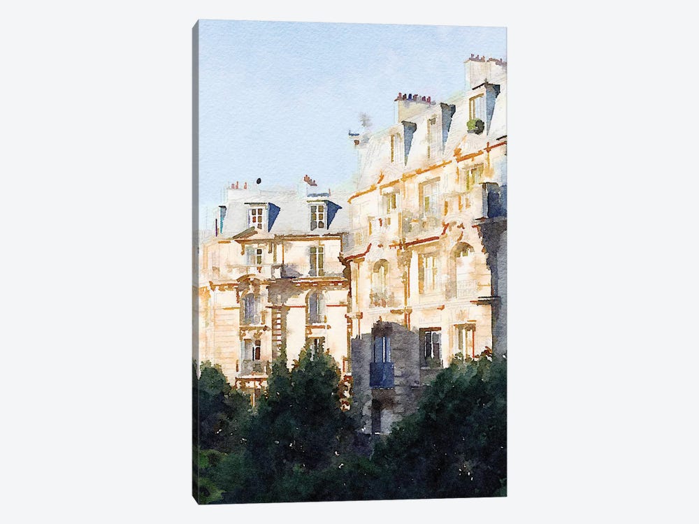 Watercolor Streets of Paris III by Emily Navas 1-piece Canvas Art