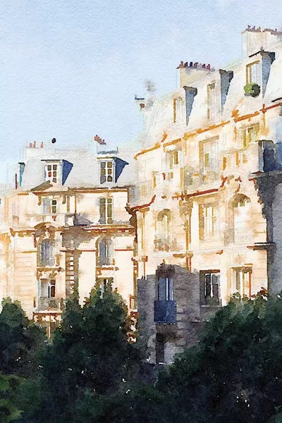 Emily Navas: Watercolor Streets of Paris III by Emily Navas