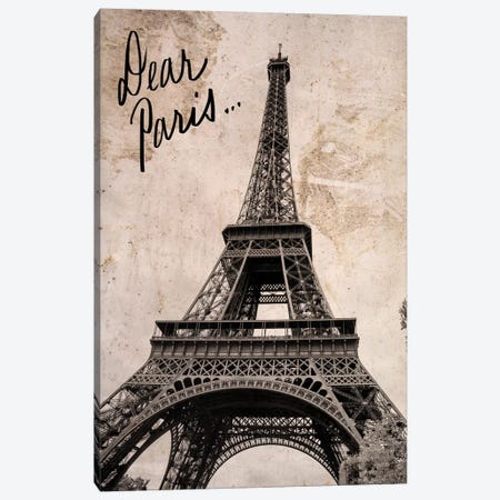 Dear Paris Canvas Print #ENA55} by Emily Navas Canvas Print