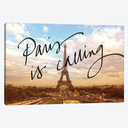 Paris Is Calling Canvas Print #ENA62} by Emily Navas Art Print