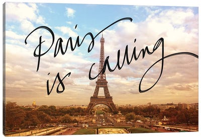 Paris Is Calling Canvas Art Print - Travel