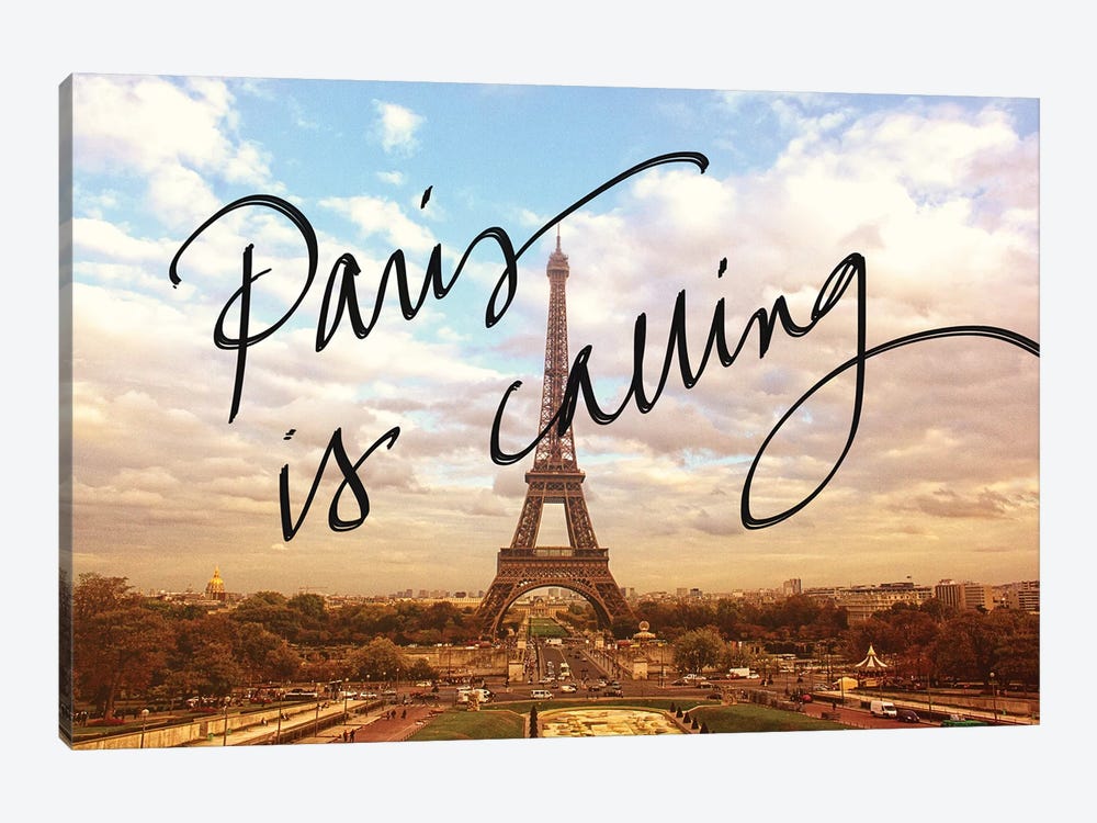 Paris Is Calling by Emily Navas 1-piece Canvas Artwork