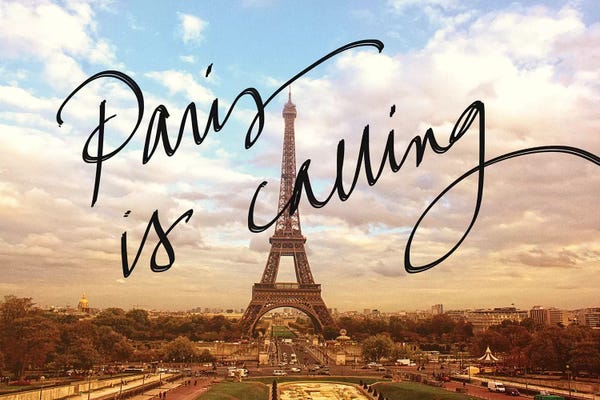 Paris Typography: Paris Is Calling by Emily Navas