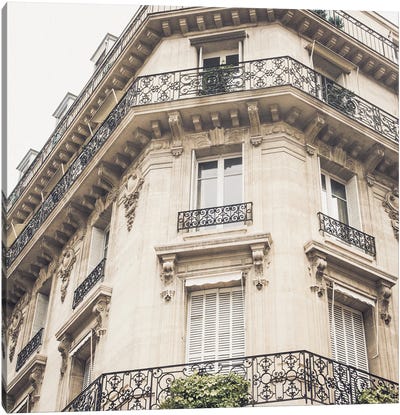 French Balcony I Canvas Art Print - Paris Photography