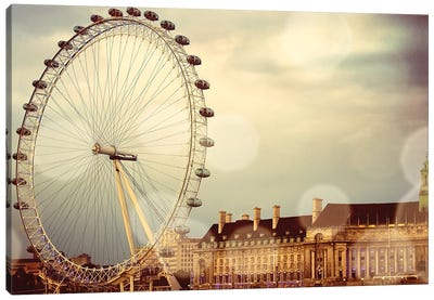London Ferris Wheel Canvas Art Print