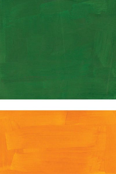 Rothko Remake Hunter Green Gold by EnShape canvas print