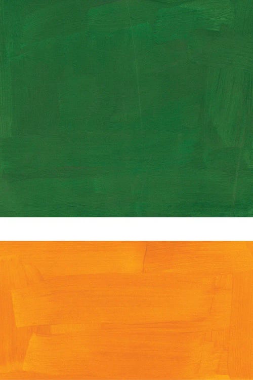 Rothko Remake Hunter Green Gold by EnShape wall art