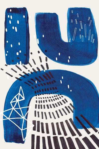 Navy Sound Waves by EnShape canvas print