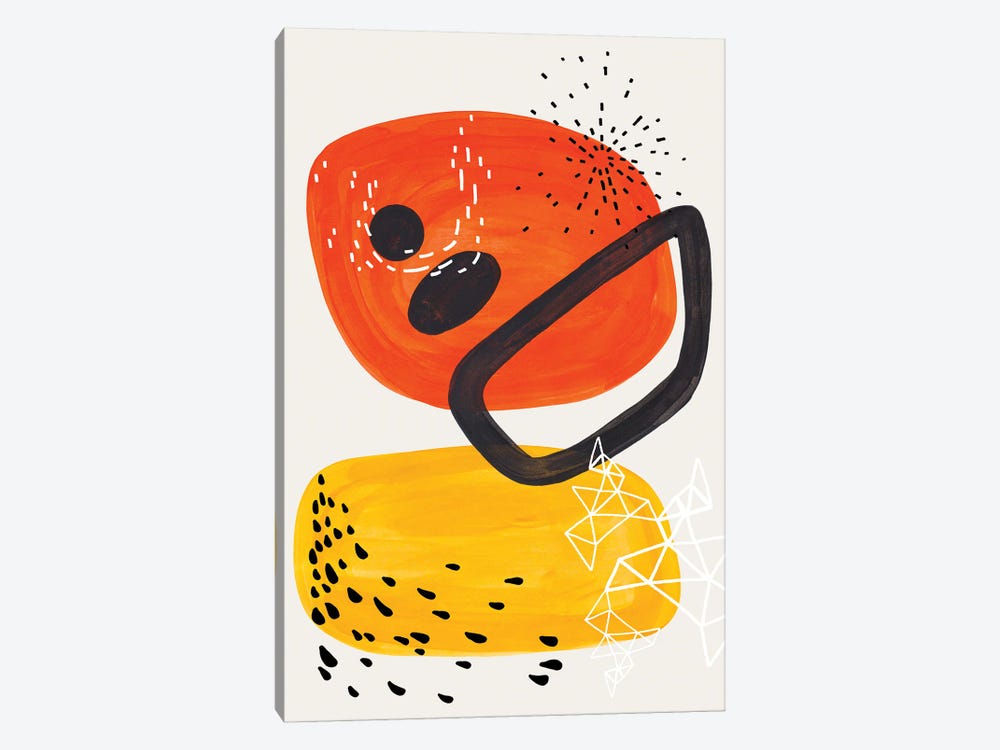Yellow Orange Orbits by EnShape 1-piece Canvas Artwork