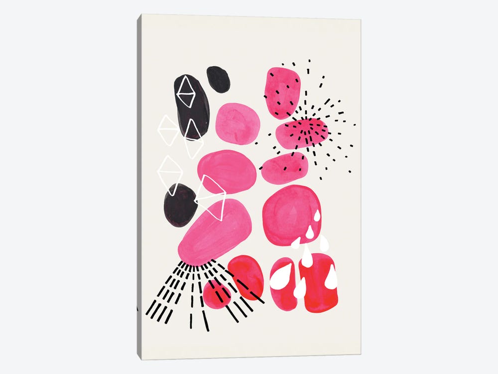 Party Pink Pebbles by EnShape 1-piece Canvas Art