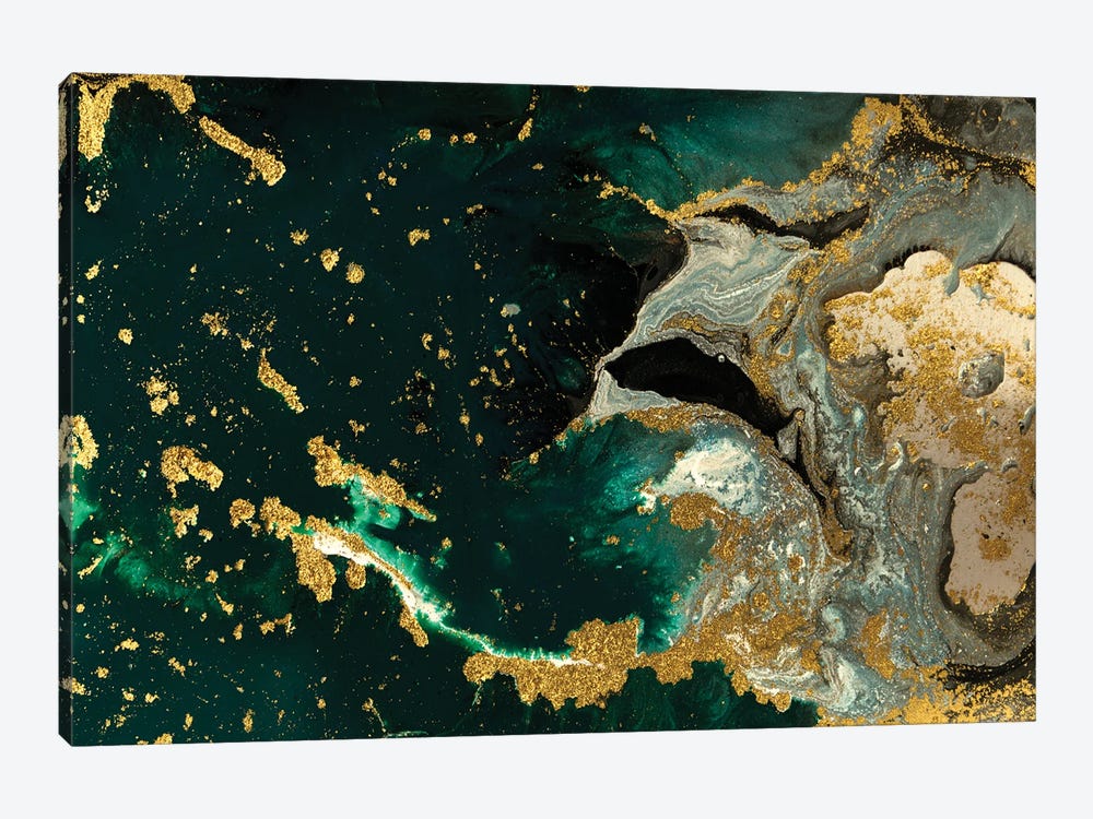 Teal Ocean Marble by EnShape 1-piece Canvas Wall Art