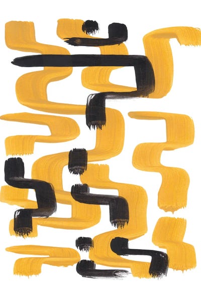 Mustard Wiggle by EnShape canvas print