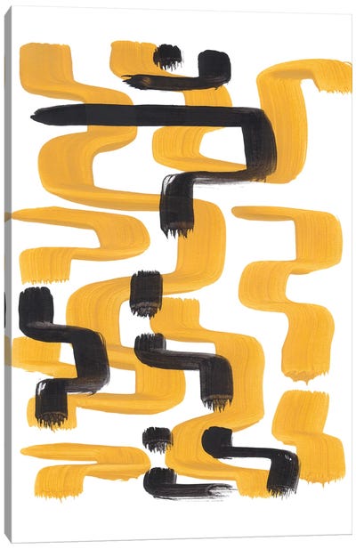 Mustard Wiggle Canvas Art Print - EnShape