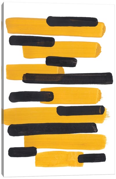 Mustard Stripes Canvas Art Print - EnShape