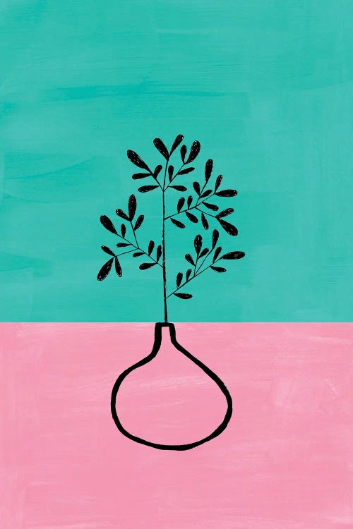 Turquoise House Plant by EnShape wall art
