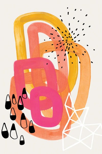 Retro 70's Party by EnShape canvas print