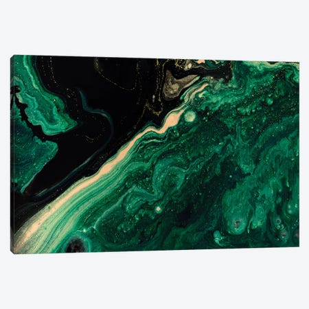 Emerald Marble Canvas Print #ENS16} by EnShape Art Print