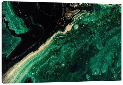 Emerald Marble Canvas Art Print - Green with Envy