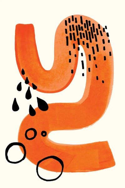 Mid Century Shrug by EnShape canvas print