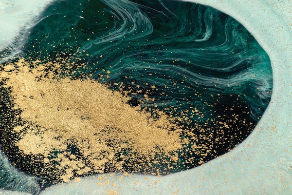 EnShape: Glitter Teal Blue Marble by EnShape