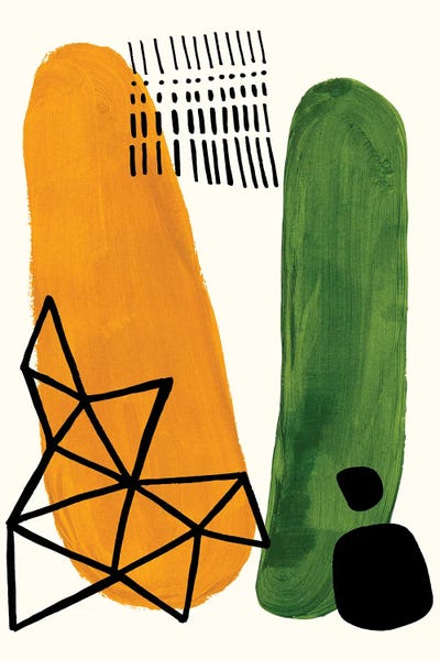 Olive Yellow Ochre Pickles by EnShape canvas print