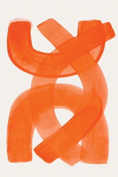 Trendsetter: Orange Brush Strokes by EnShape