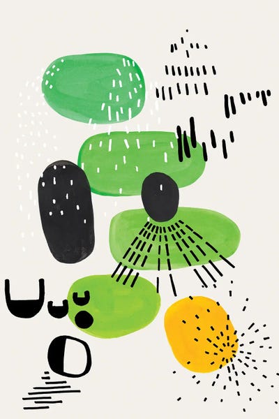 Lime Party by EnShape canvas print