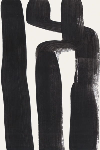 Black Ink Strokes by EnShape canvas print