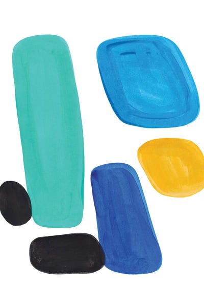 Lime Blue Pebbles