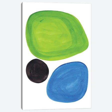 Lime Blue Pebbles Canvas Print #ENS206} by EnShape Canvas Print