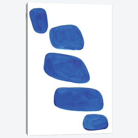 Ocean Blue Pebbles Canvas Print #ENS210} by EnShape Canvas Art Print
